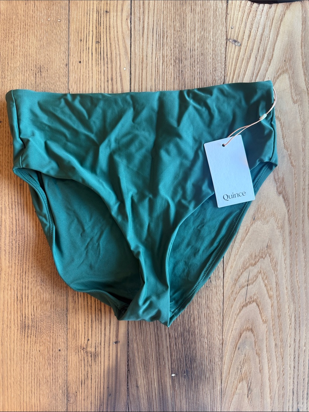 NWT Quince High-Waist Bikini Bottoms in Green